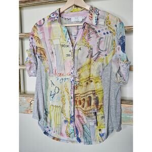 Just White By SE Shortsleeve Lightweight European Top Ladies Size 42/ 16